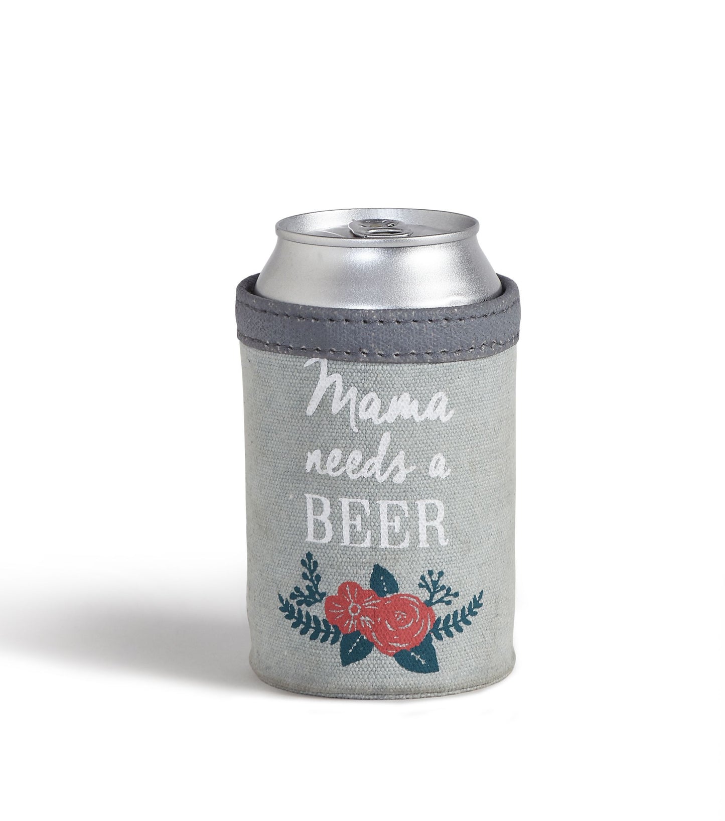 Mama Needs a Beer Up-Cycled Canvas Can Cover