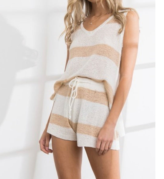 Olivia Sweater Sleeveless Top & Shorts