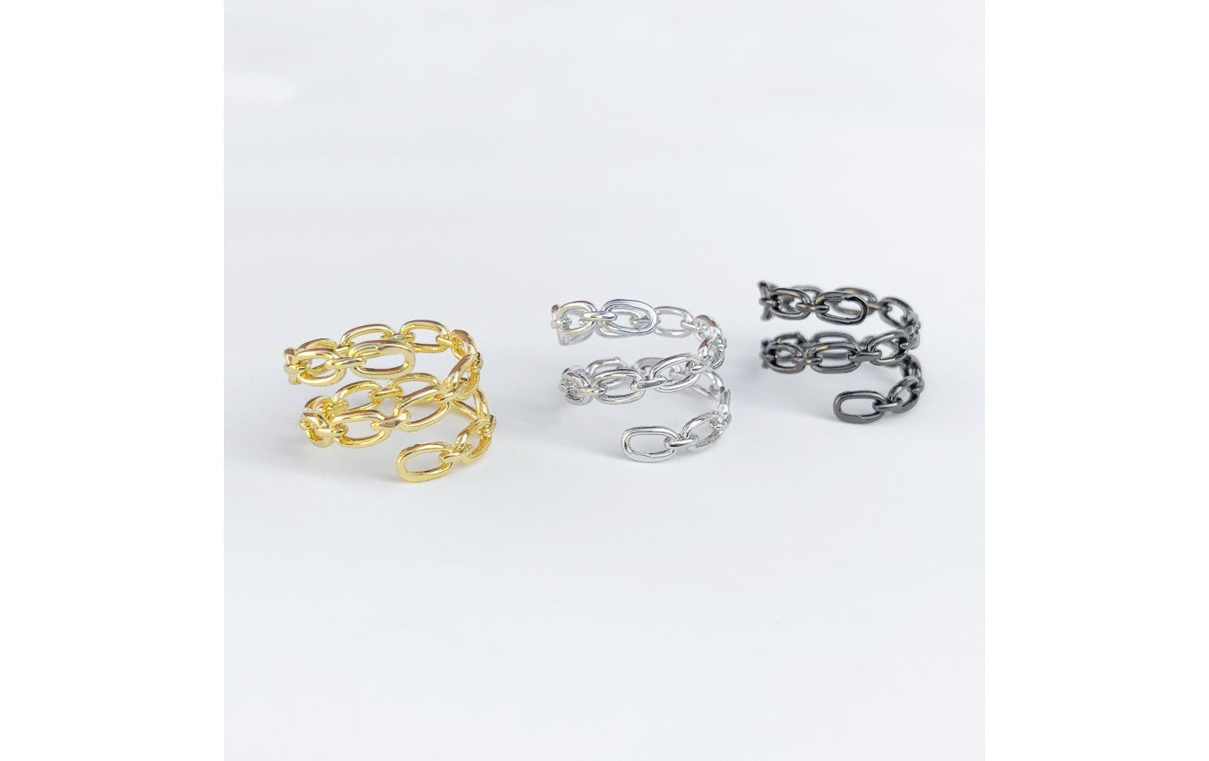Triple Looped Paperclip Ring